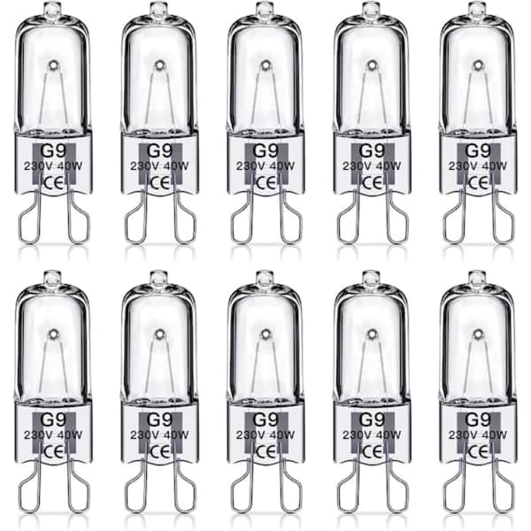 G9 Halogenpærer 25/28/40W, 230V, 10-pak 40W