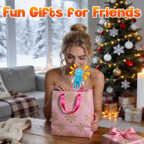 3 stk. Glitterdukke Stressball, Sensorisk Fidget for Stresslindring