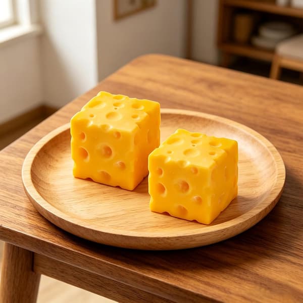 2 st ost Squishy Leksak, Långsamt Resande Realistisk Ostblock Fidget Leksak Square