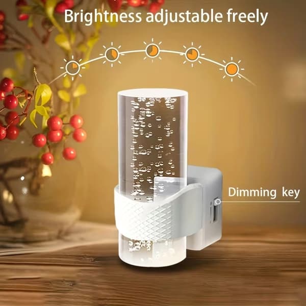 2-pack LED Night Light with Plug – Dimmable 3000K/5000K Wall Lamp with Light Sensor, Automatic Night Lighting Black 3000K-2pcs