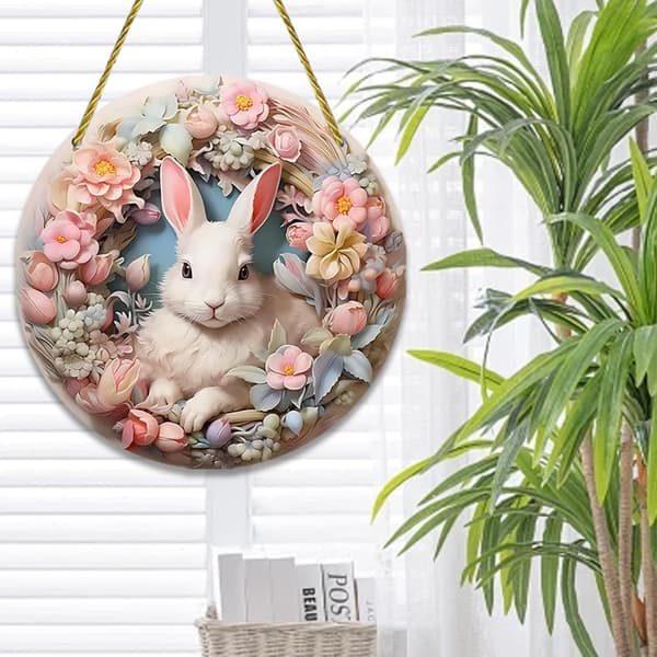 Easter Bunnies Hanging Decoration - Acrylic Easter Pendant, Easter Decoration for Home and Easter Gifts