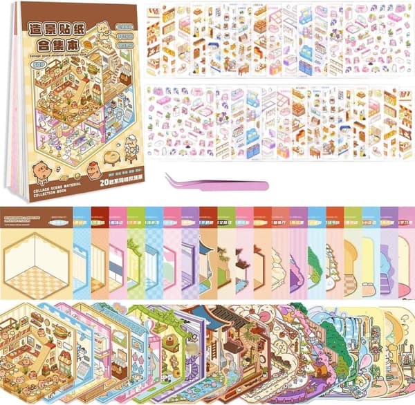 DIY Stickers Pyssel – 3D Hus Klistermärken Set Stressavkoppling A