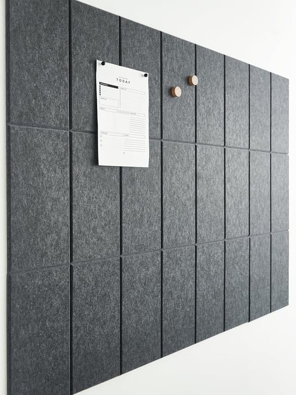 Lydabsorberende Akustikpanel 12-pak 15x30cm Sorte Vægpaneler Lydisolering & Opslagstavle til Kontor Hjem