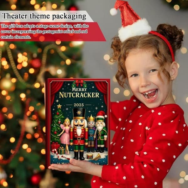 Nøtteknekker Adventskalender 2025 – 24 Dagers Julenedtelling med Figurer og Julepynt