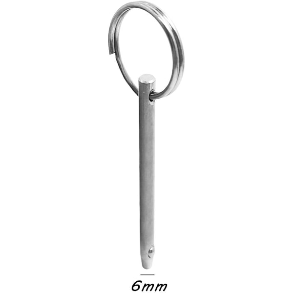 Sett med 4 hurtigutløserpinner, diameter 8mm og 6,3mm, total lengde