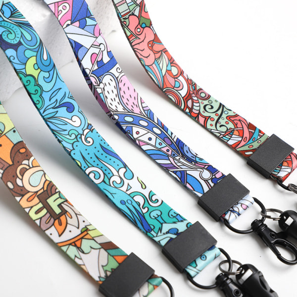4 stk. Halsrem Lanyard, Fuld Farve Dobbeltsidet Tryk og Ide