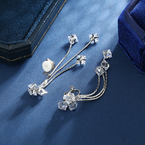 Clip-on örhängen utan hål Clip-on örhängen för kvinnor Cubic Zirconia Cry