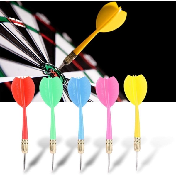 Dartpilar, 15 st/set Färgglada fat dartpilar Röd+Gul