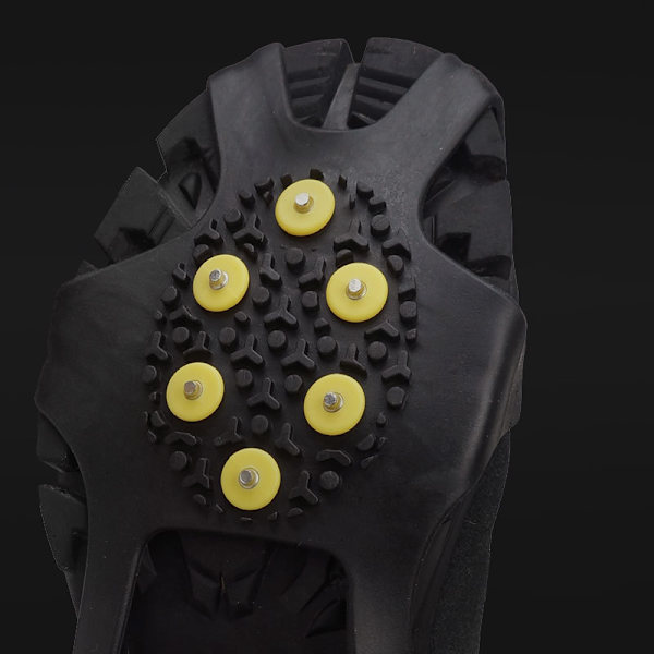 1 stk. Spikes / Anti-slip med nitter - Greb til sko Sort 35-39