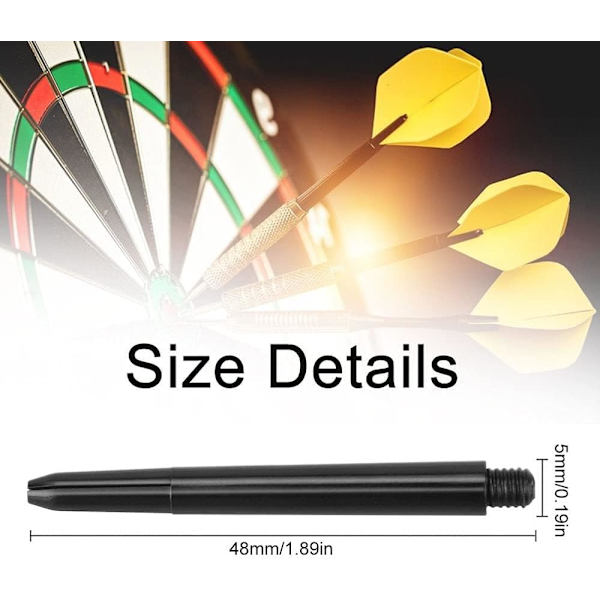 100 stk. 2BA sorte dartpile 48mm (sorte) mellem dartpile rake S