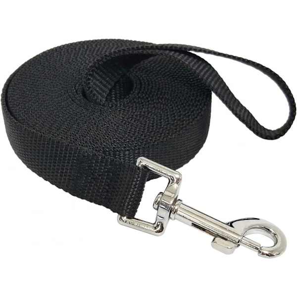 1PC Hundeleie 10m Svart, Hundetreningsbånd, Langt Bånd, Egnet f