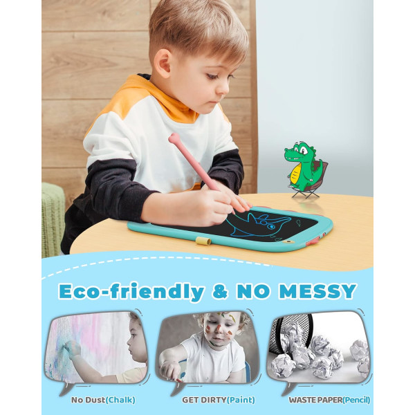 Lasten tabletti 2 3-vuotiaalle lasten lelulle, LCD kirjoitustabletti, sininen