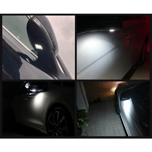 2 stk LED-bakspeilpyttlys Bakspeil Velkomstlys