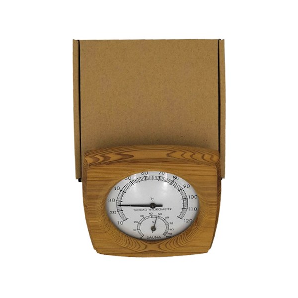 Termometer / hygrometer, inomhus trä 2-i-1 för bastu bastu Ther