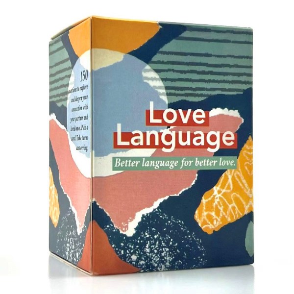 Engelsk version Love Language Couple Dialogue to Explore Card Emo