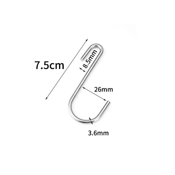 20-pack 3 tum tunga S-krokar i silver för kök, badrum, B