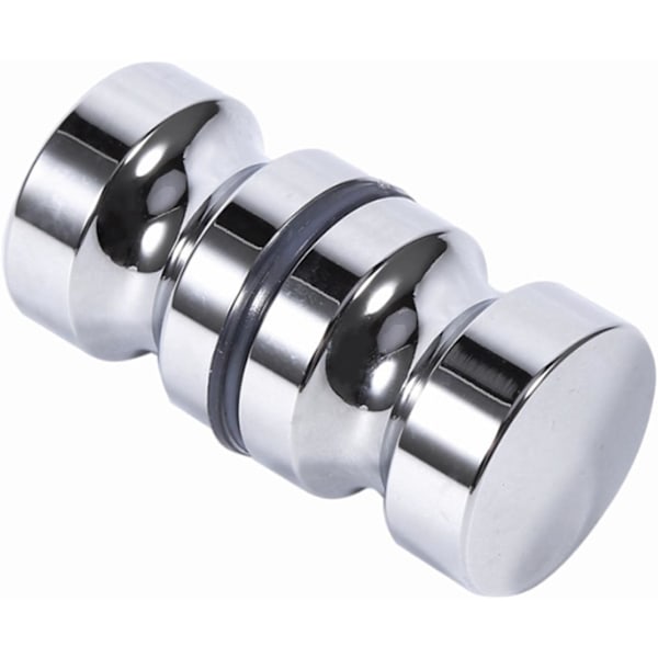 1 stk, 30 mm, aluminiumsdørhåndtak for bad, kromglass rundt dusjrom