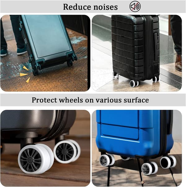 8 stycken bagage- och resetillbehör (grå), silikonfärg