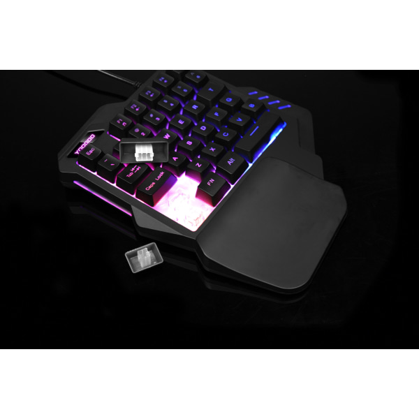 G92 Enhands Gamingtangentbord/Färgglad RGB-bakgrundsbelyst speltangentbord