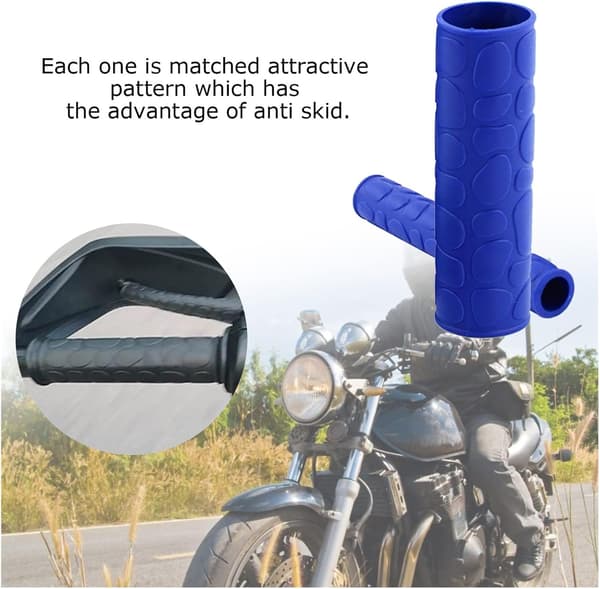 Blå - Styrehylser 2 Par Universal Motorsykkel Styre B
