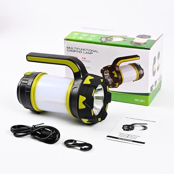 Bærbar søkelys for utendørs camping T6 Bead Mining Lamp USB