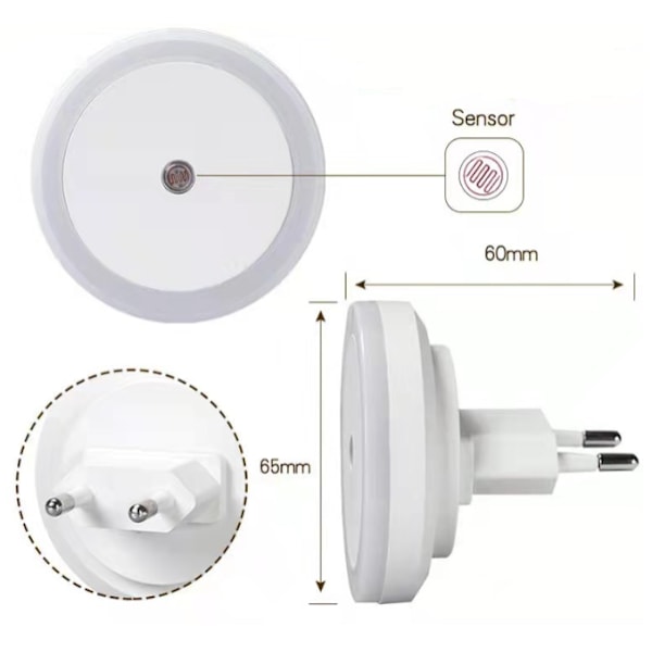 Set med 2 nattlys, soppnattlampe, nattlampe for voksne