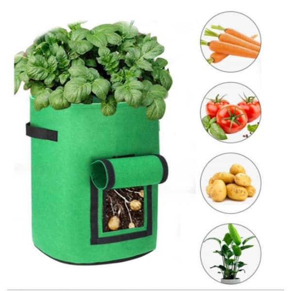 Set med 3 potatisodlingspåsar med handtag, 7 gallon non-woven