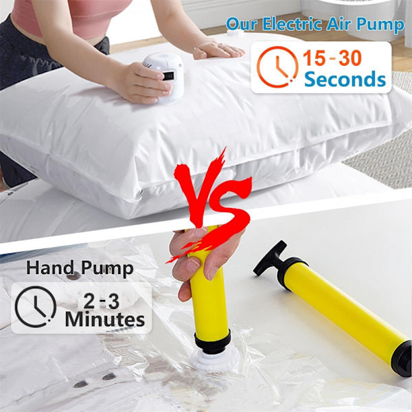 <p>Elektrisk pump: Till skillnad från en manuell pump kan den suga ut luft ur en