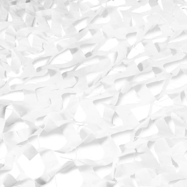 Rektangulær kamuflasjedesign skygge seil 6x4M hvit,