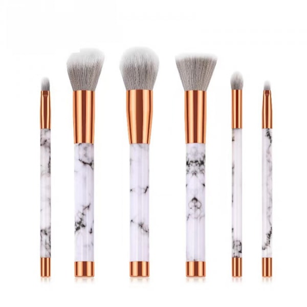 6 White brushes Patie-Minerals Make-up brush set