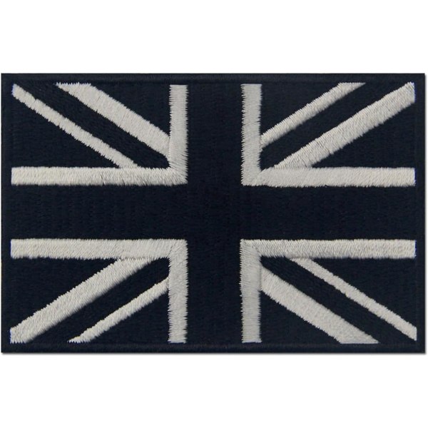 Taktisk brittisk vit svart Union Jack-flagga för England Storbritannien