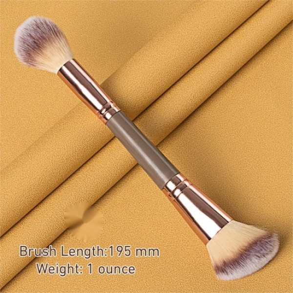 Foundationborste, dubbelsidig borste för att blanda flytande puder, concealer makeup, rougeborste