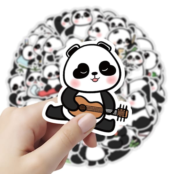 50 søde panda-tegneserie-graffiti-klistermærker