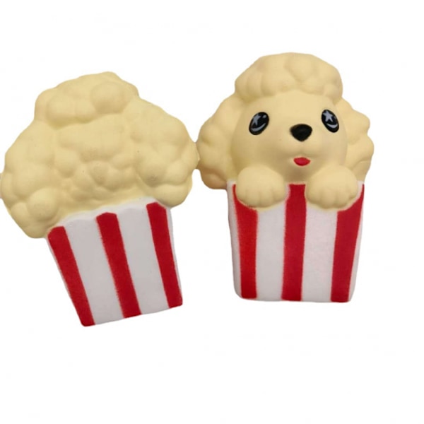 Popcorn-koira, puristava hitaasti nouseva lelu, stressiä lievittävä eläin