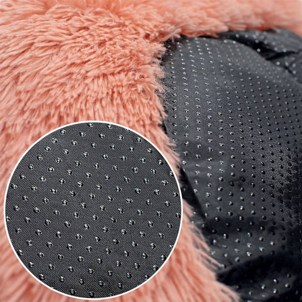 Pink Rund Hundekurv Kattepute Donut Kurv, (S) 40 cm Ø