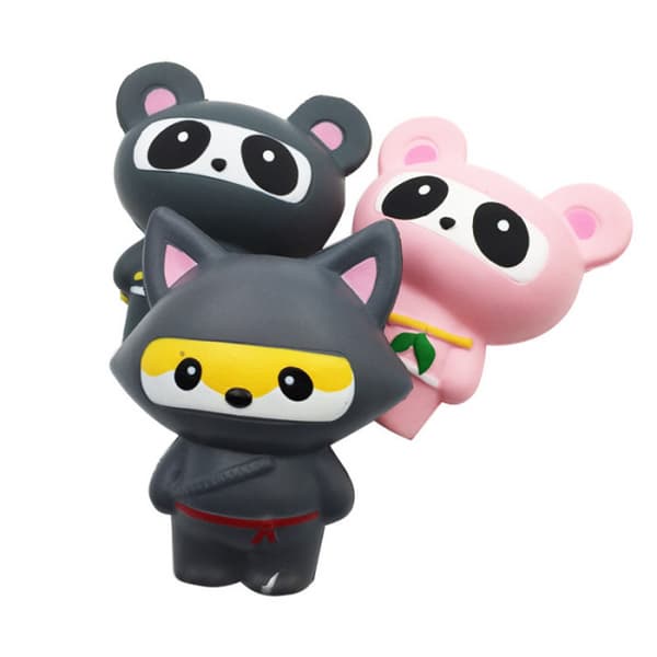Ninja Fox Slow Rise Squeeze Toy Dyrelegetøj