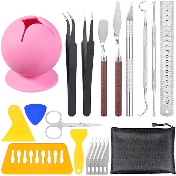 20 st Craft Making Tools Vinyl Embossed Art Flowers Tool Kit DIY