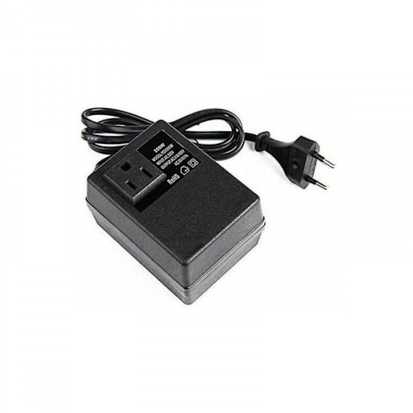 220V till 110V, 200W transformator, med europeisk kontakt, för reducerad v