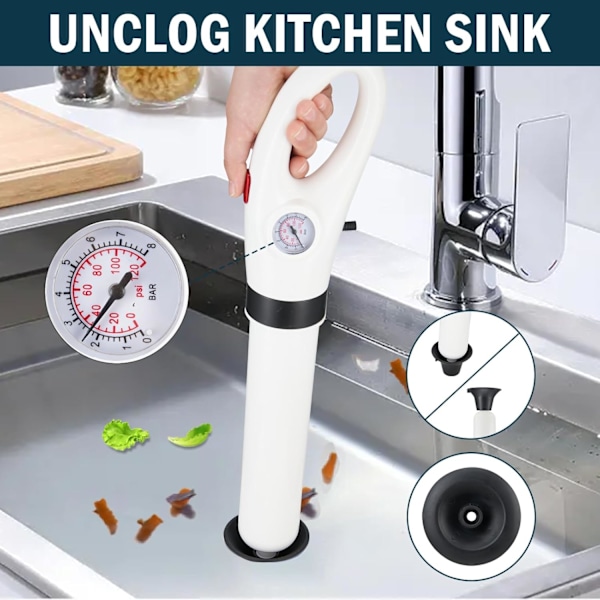 Høytrykks toalettplunger, plunger ejector, vaskplunger, toil
