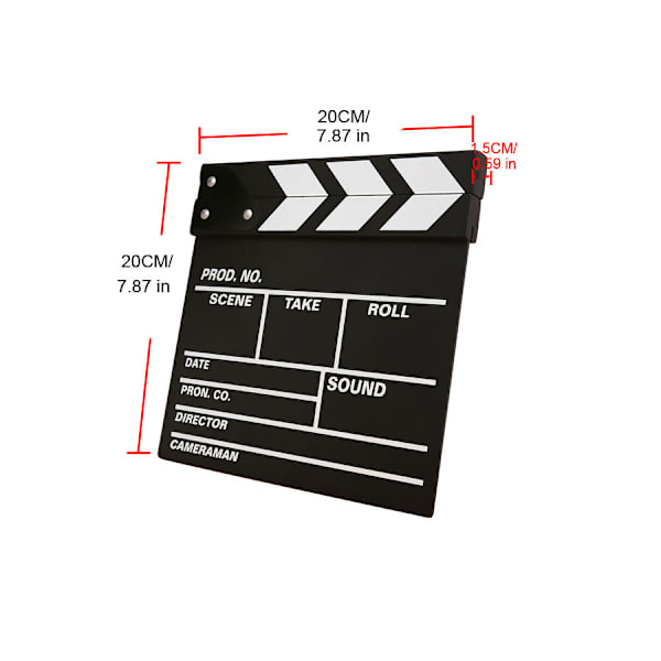 Musta elokuvan clapperboard Hollywood-elokuvan clapperboard-kohtaus Dekor