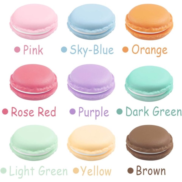 9 st Mini Macaron Förvaringslåda, Färgglad Macaron Form Förvaringslåda