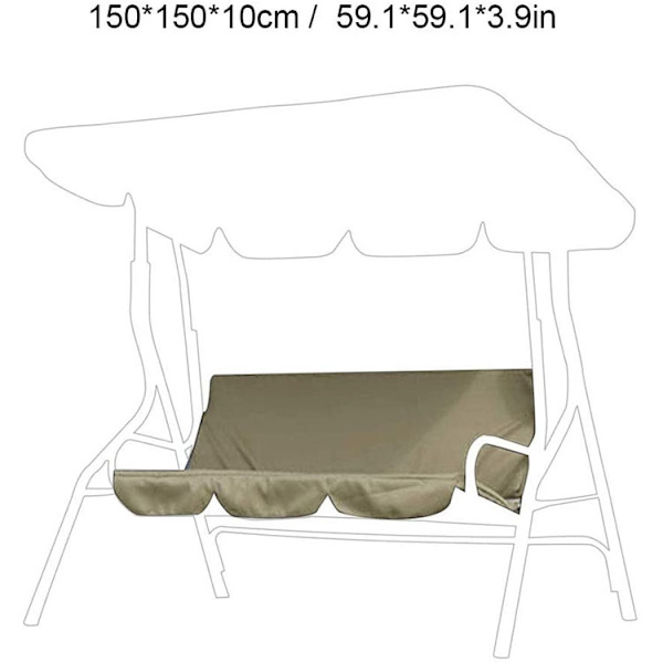 Grönt Patio Swing Chair Sitskydd Patio Dammskydd Ersättningsöverdrag