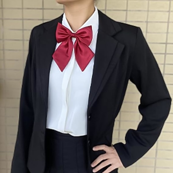 Silke sløyfe for kvinner (lilla), søt Anime sløyfe for skolejenter