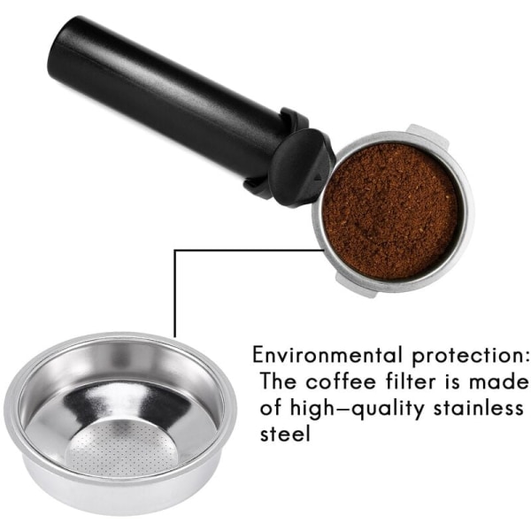 51mm rustfrit stål kaffefilter kop kurv, trykkaffe maskine