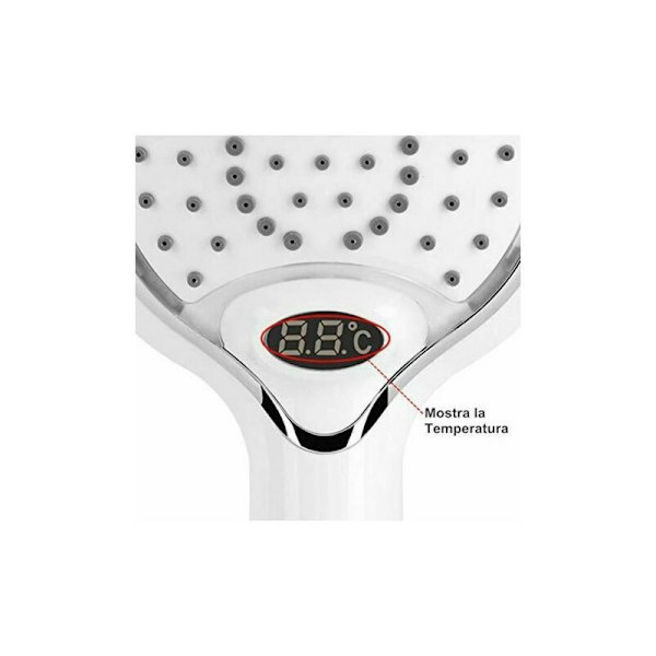 LED brusehoved håndbruser, 3 farver temperaturstyring bruser