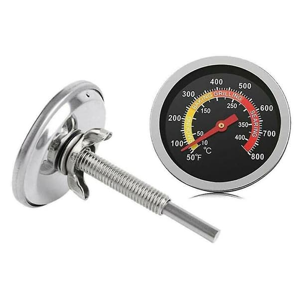 Bbq temperatur rustfrit stål måler grill ryger termometer