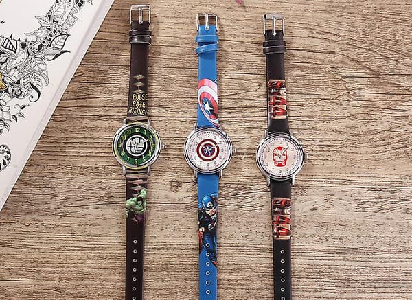 Avengers-kellot, lastenkellot, lasten kvartsikellot