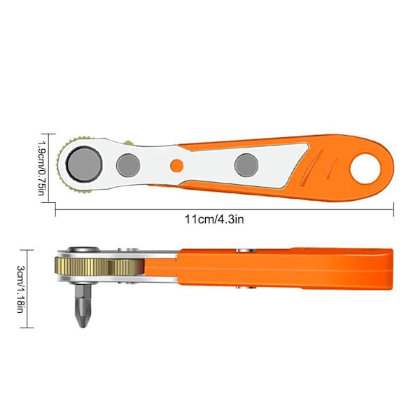 Skralle Skrutrekkersett 10 PCS 110Mm, 1/4\" Mini Skralle Nøkler