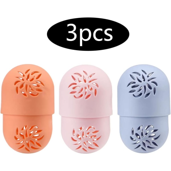 3 Pieces Makeup Sponge Carrying Case Travel Blender Holder Makeup