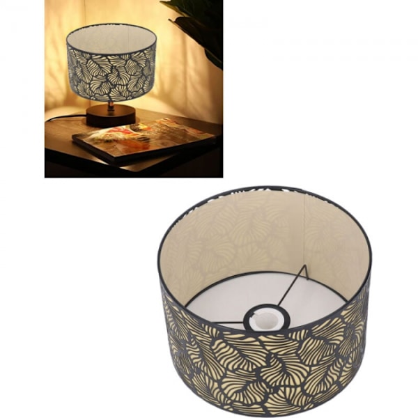 E27 E14 Svart ihålig metallskärm med guldfoder, metall Ta